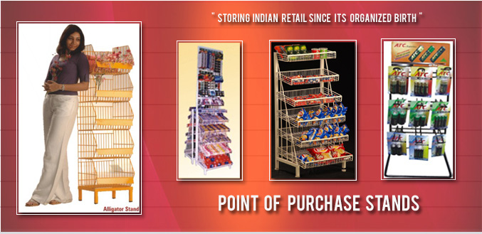 Multiple Images of Different Point Purchase Stands