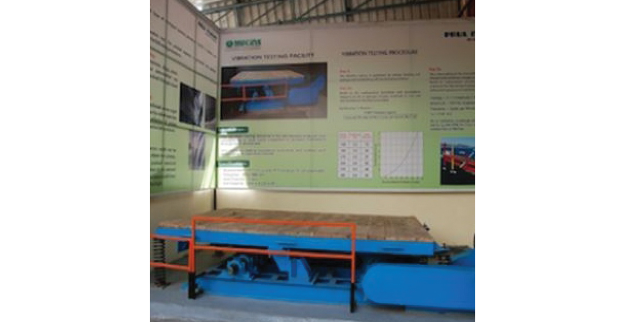 Vibration testing facility for assessing product durability and structural integrity
