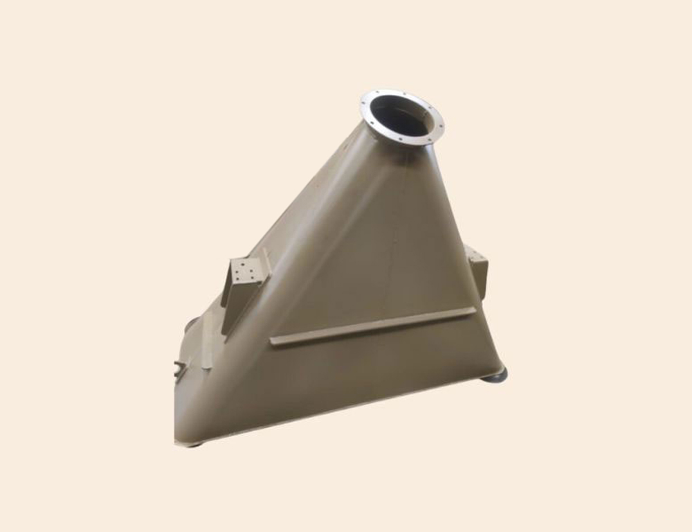 Sheet metal component for cement truck including cement weighers mixer covers mud guards and ladder assembly
